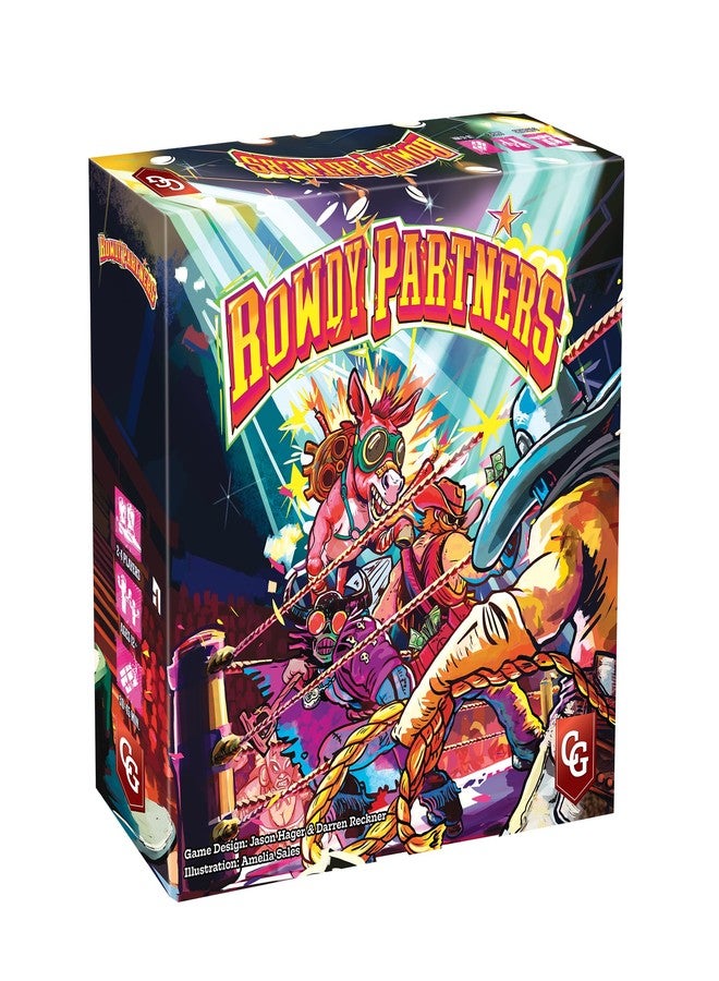 Capstone Games Rowdy Partners - Wrestling Strategy Card Game for 2-4 Players, 30 Mins - Family Games Night Essential for Adults and Kids - Image 1
